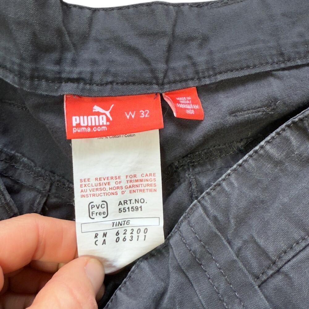 Men's y2k Puma mesh pocket navy cargo shorts 32 W - Picture 6 of 10